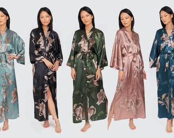 Kimono Robe Long - Ayame | KIM+ONO Collection - Gifts for Brides, Bridesmaids Gifts, Anniversary & Birthday Presents