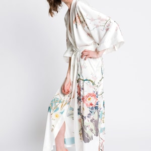 KIM+ONO Bata Larga Tipo Kimono Charmeuse De Talla Grande Para Mujer