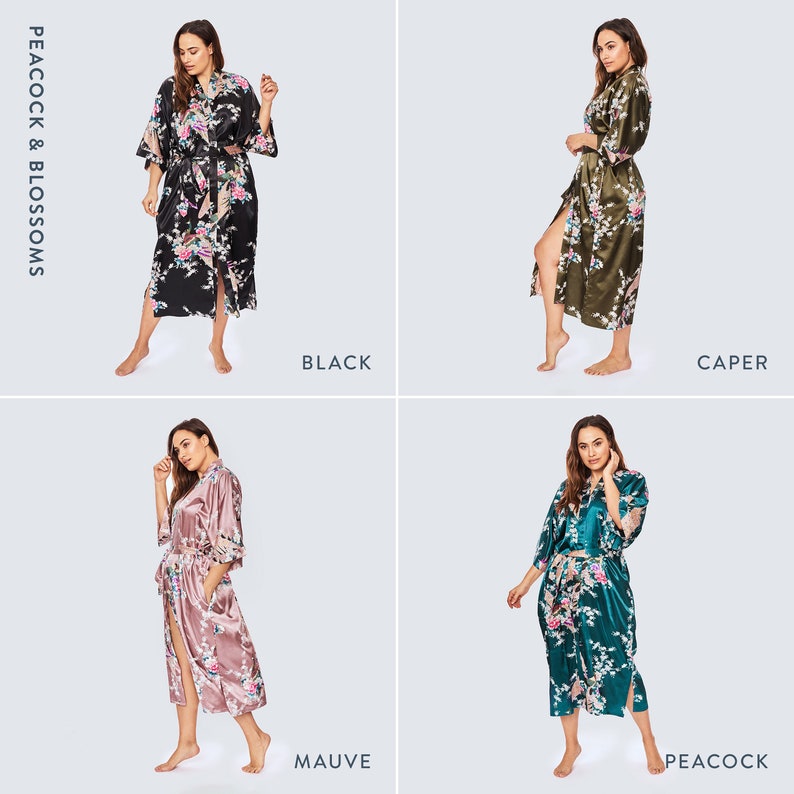 Plus Size Kimono Robes (Multiple Designs) - Long | KIM+ONO Curve Collection in Satin - Gifts for Brides, Bridesmaids & Anniversaries image 6