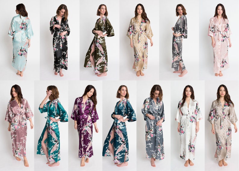 Kimono Robe Long - Peacock & Blossom | KIM+ONO Collection - Gifts for…
