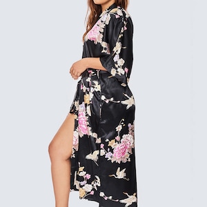 Plus Size Kimono Robes (Multiple Designs) - Long | KIM+ONO Curve Collection in Satin - Gifts for Brides, Bridesmaids & Anniversaries image 3