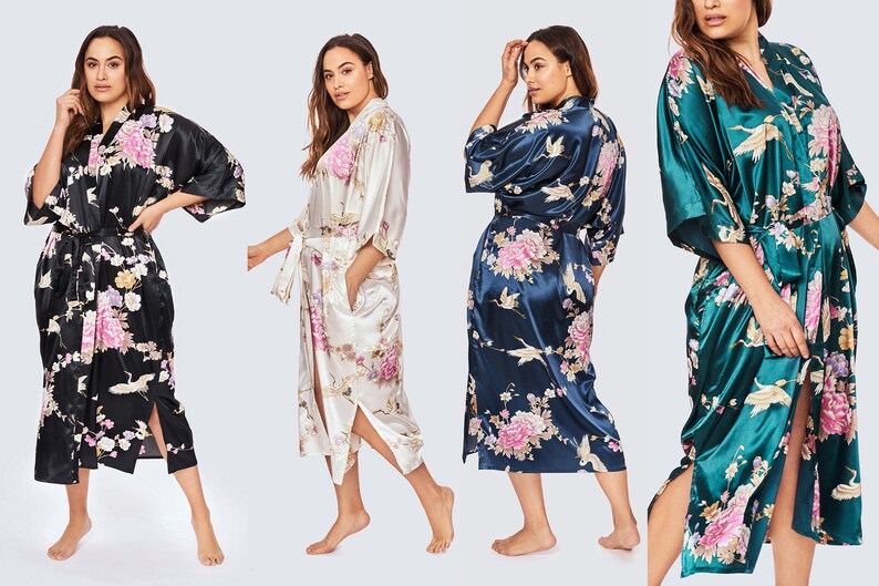 Plus Size Kimono Robes Multiple Designs Long KIMONO | Etsy