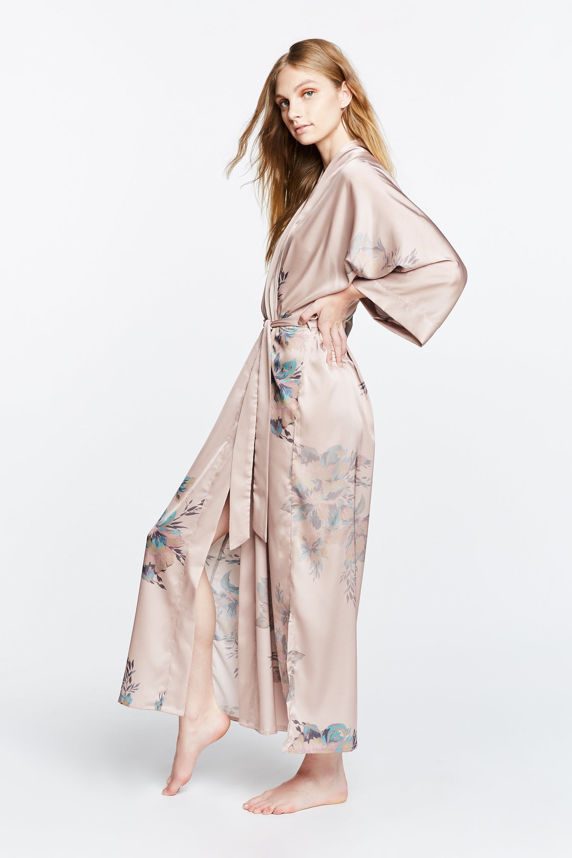 Kihara Robe Kimono Robe - Fura (long Robe) | KIM+ONO Charmeuse Collection - Robes ...