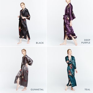 Kimono Robe Satin HANA Long KIMONO Collection Gifts for Brides, Bridesmaids Gifts, Anniversary & Birthday Presents image 7