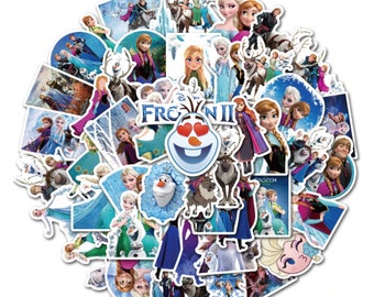 42 Personalised Disney Frozen Elsa /& Anna Stickers 3 for 2 Thank you Party Seals