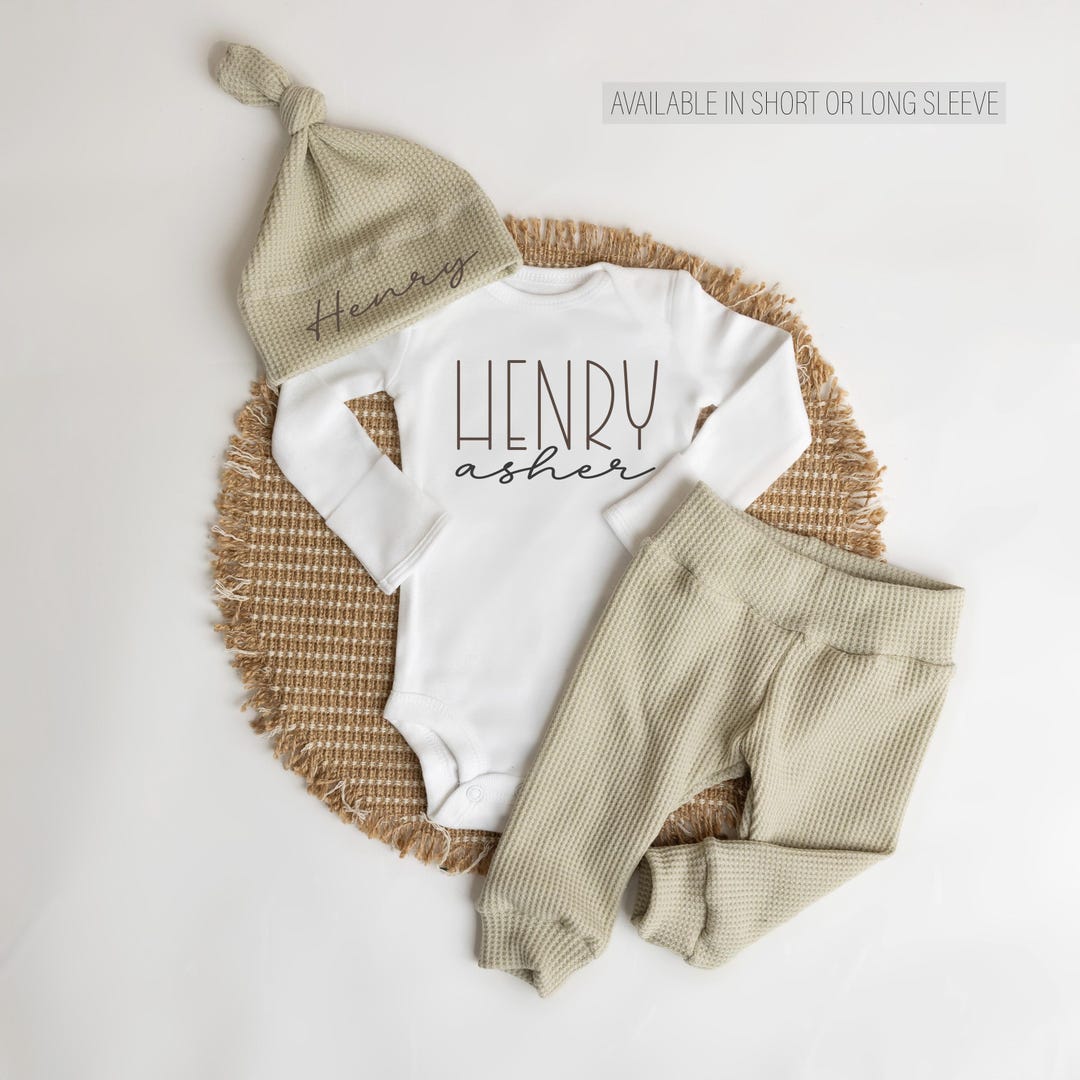 Neutral Newborn Boy Coming Home Outfit Boy Going Home Outfit Baby Boy ...