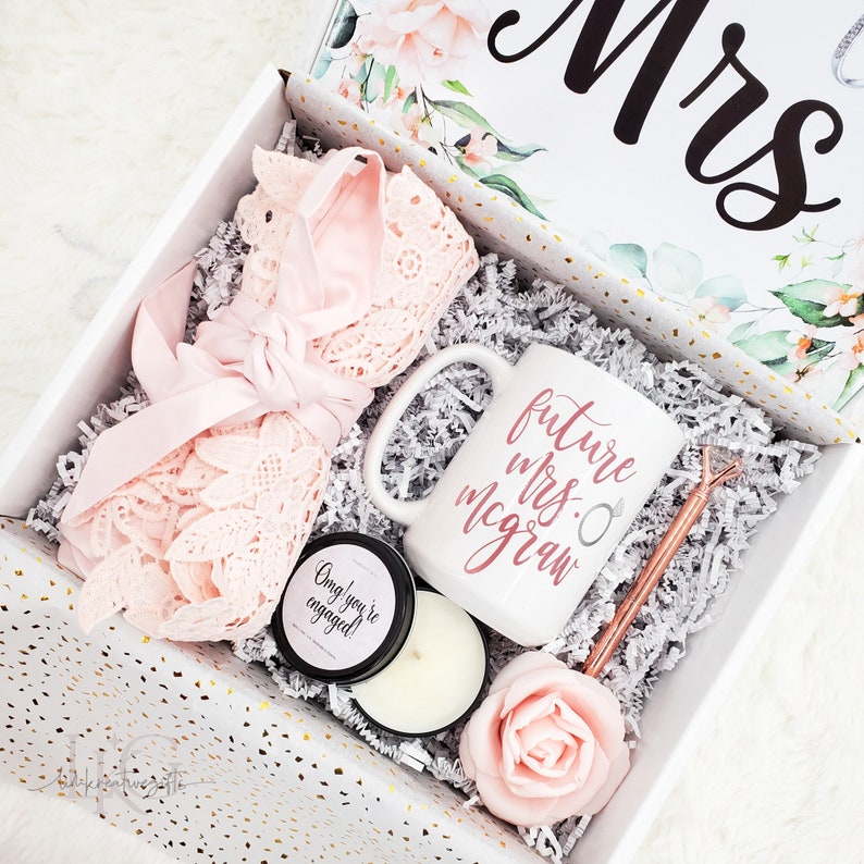Bride to Be Bridal Engagement Gift Basket Present, Bride Gift, Bridal ...