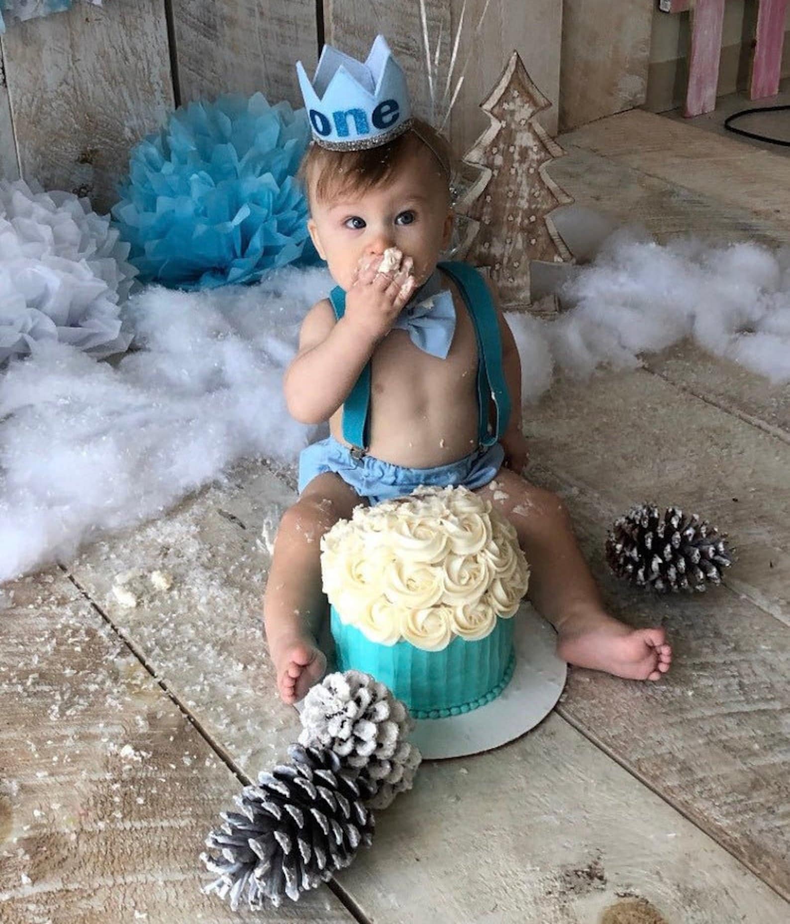 1st Birthday Outfit Cake Smash Boy Outfit Winter onederland Etsy