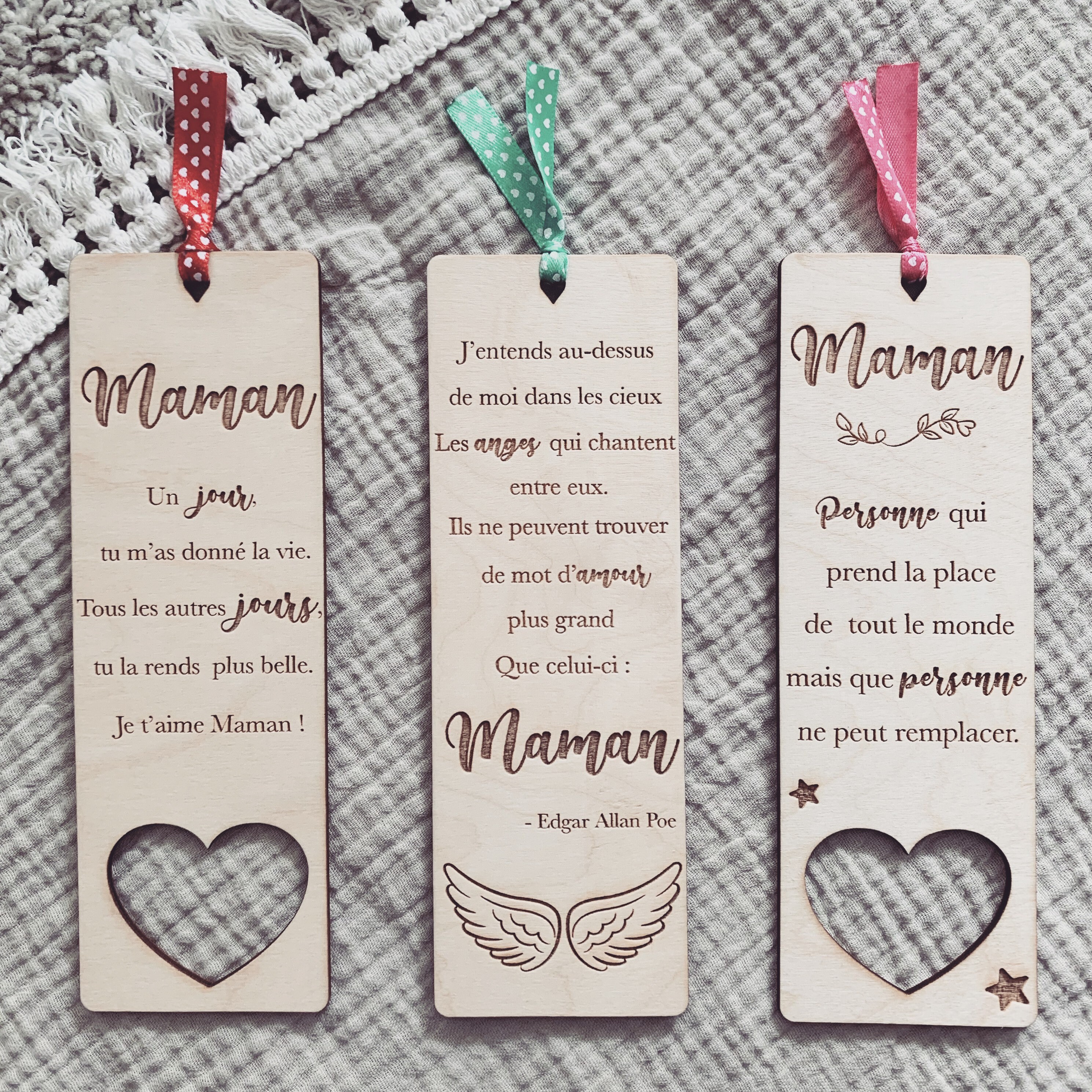 Marque-Page Merci Maman/Papa/Maîtresse/Maître/Nounou