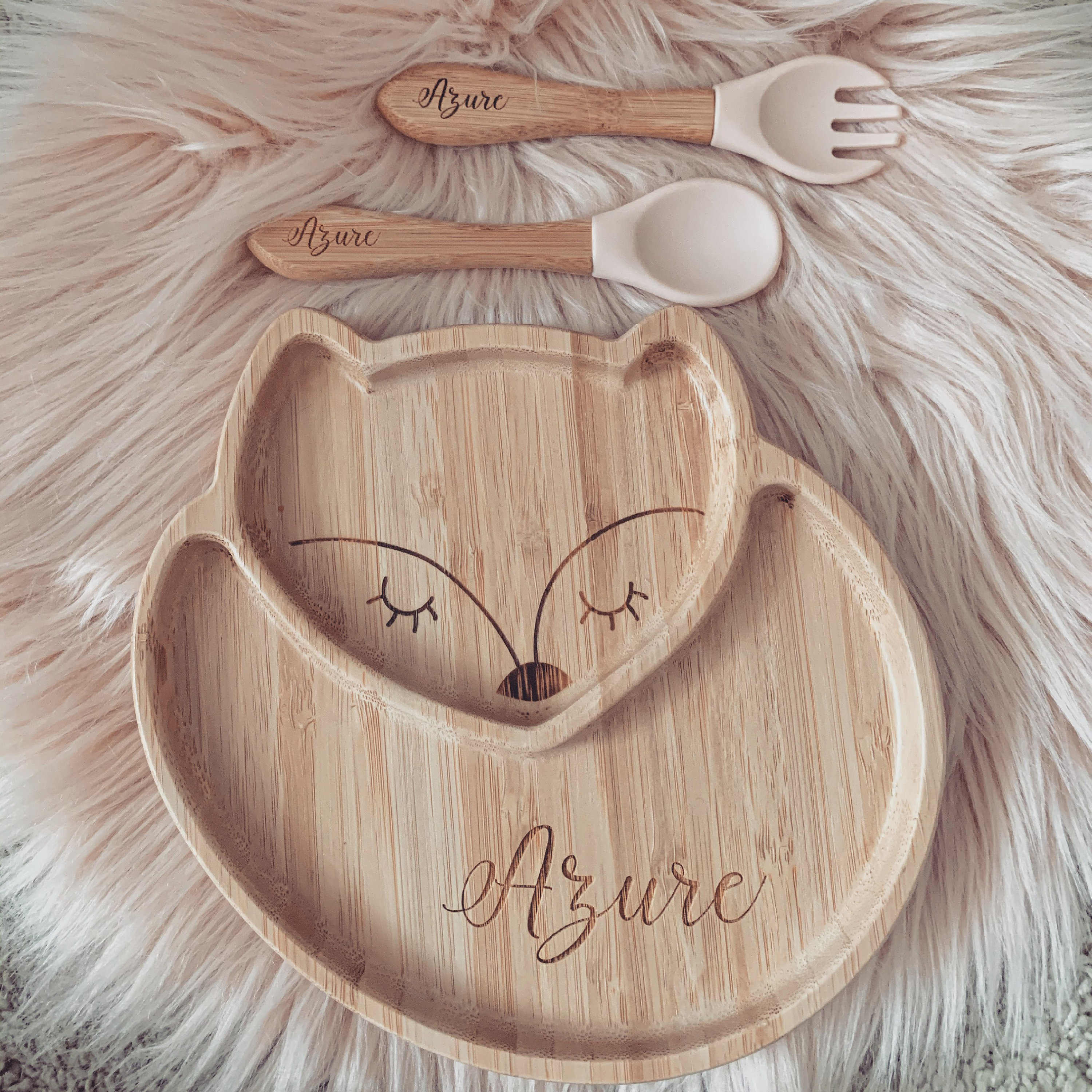 Cuillère et Fourchette Et/Ou Assiette Personnalisés