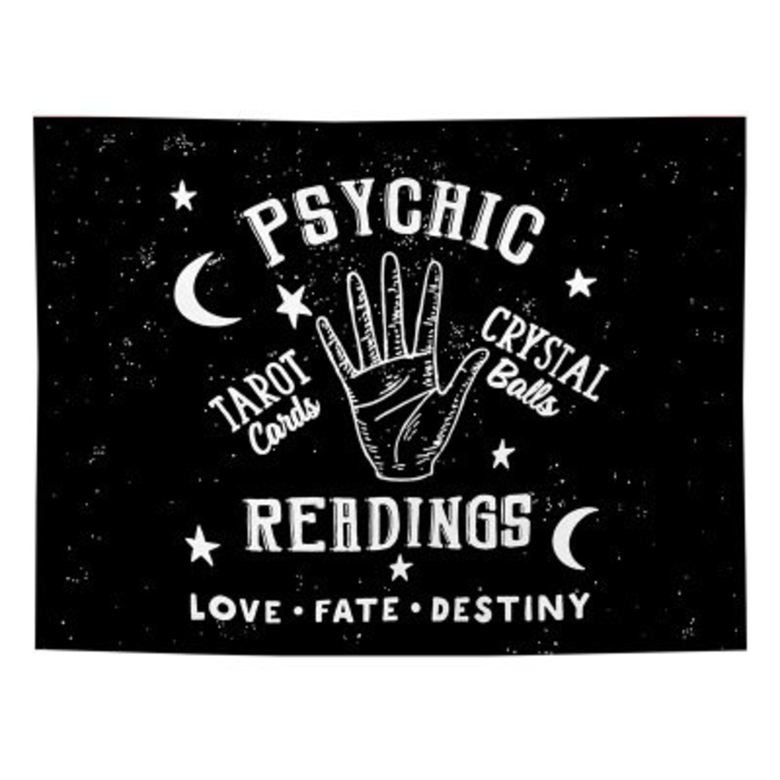Fate Destiny Tapestry The Hand Tapestry Black And White Wall | Etsy