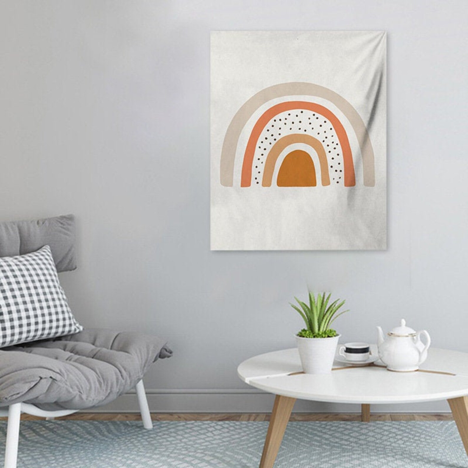 Rainbow Tapestry Abstract Tapestry Geometry Tapestry Art Etsy