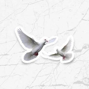 Doves Flying Sticker