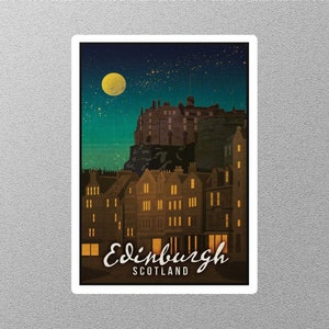 Vintage Edinburgh Scotland Travel Sticker