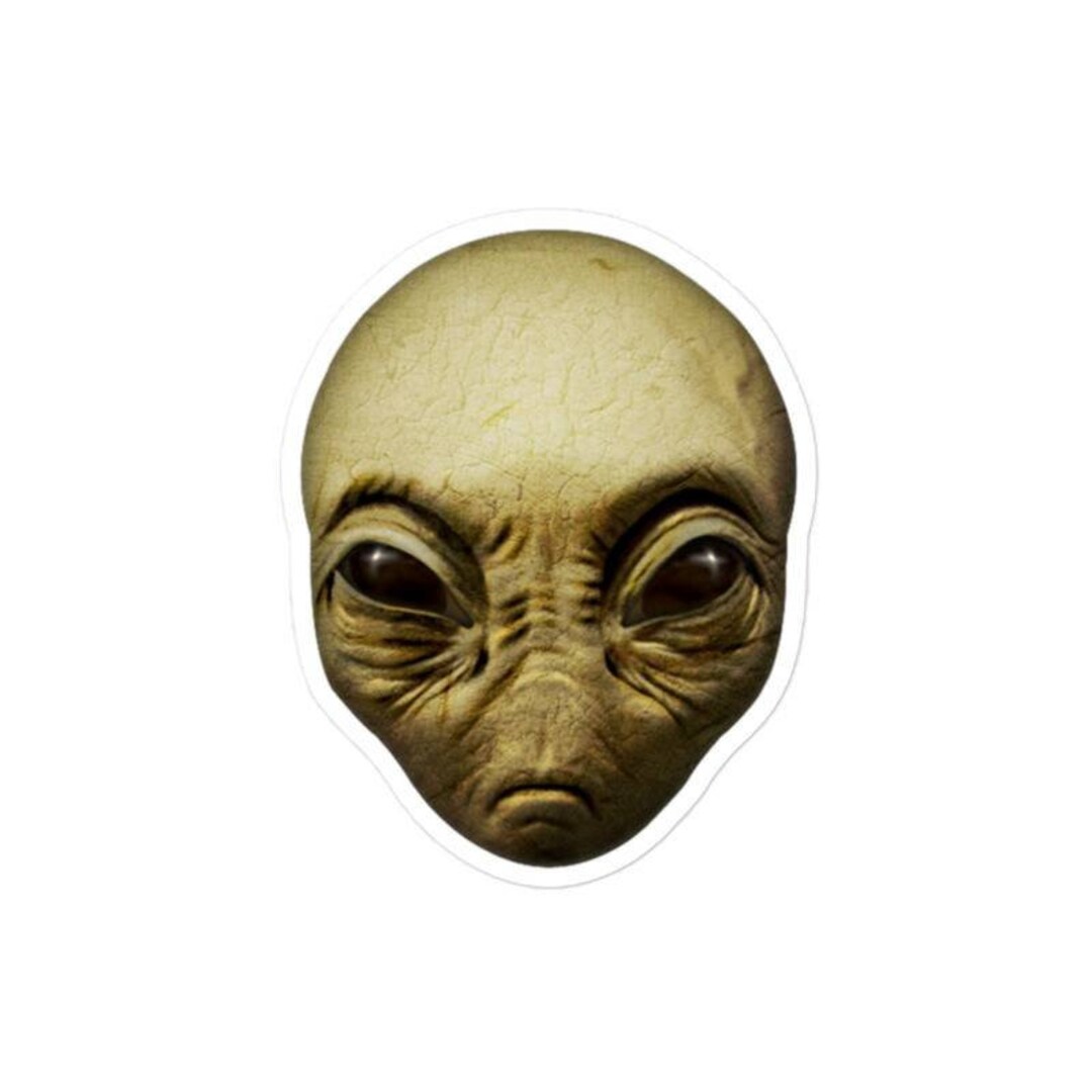 Alien Face Sticker - Etsy