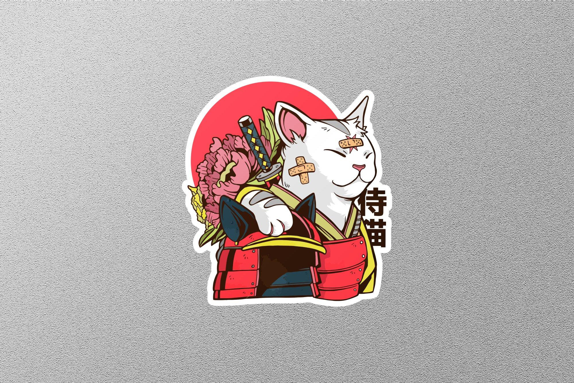 Samurai cat sticker -  Österreich