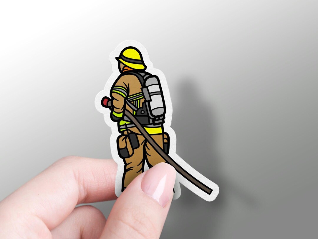 Firefighter Ric Sticker Firefighter Sticker - Etsy