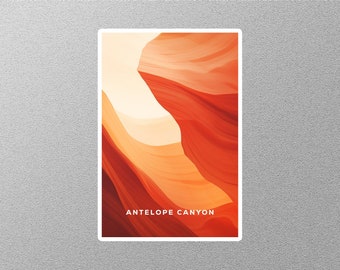 Sticker de voyage vintage Antelope Canyon