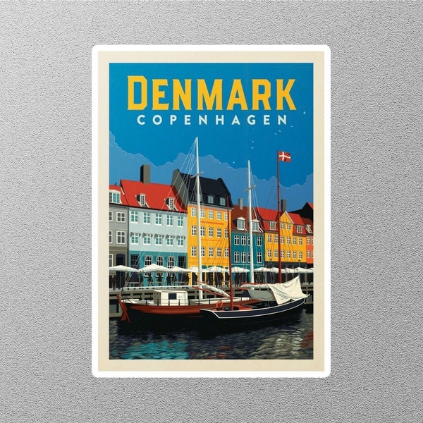 Vintage Denmark Travel Sticker