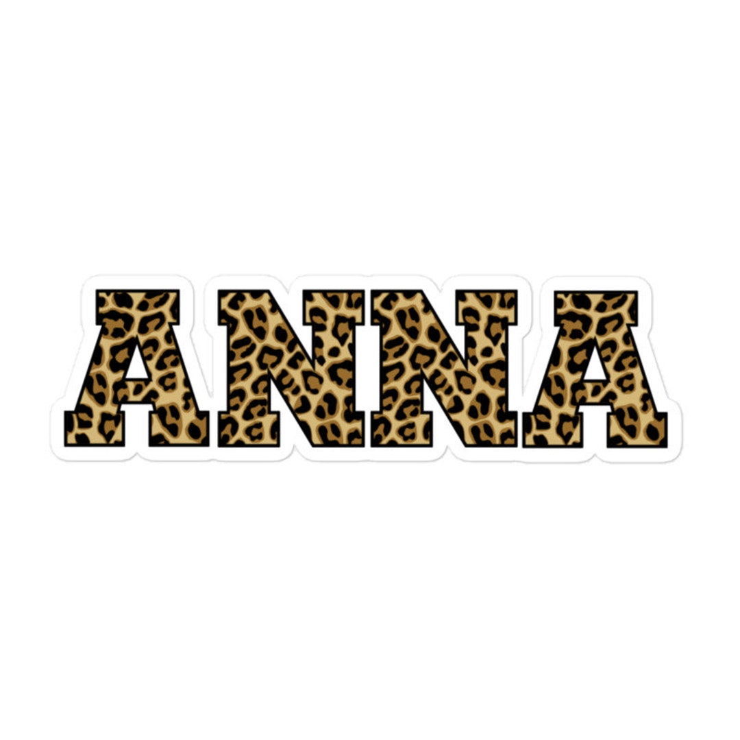 Your Name Leopard STICKERS Custom Leopard Pattern Letters - Etsy