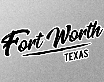 Autocollant Sticker Fort Worth Texas Skyline - Design Ville Paysage - Vinyl Die-cut - Neuf - Décoration