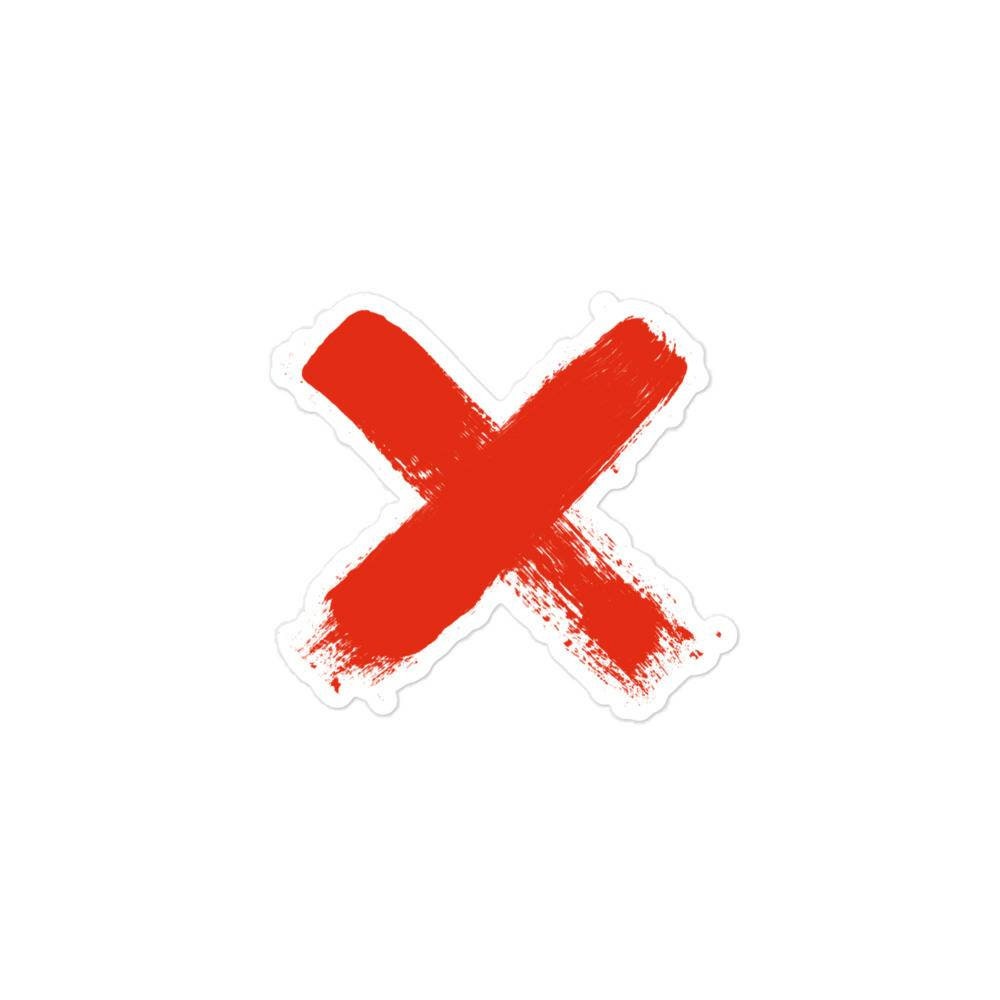 Red X Sticker Etsy