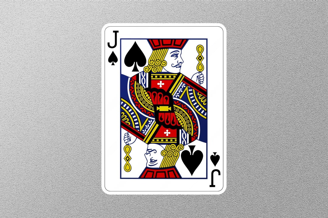 Joker of Spades Cards Sticker Etsy