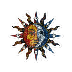 Mosaic Sun & Moon Sticker