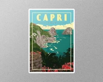 Capri Italy Sticker Isle of Capri Sticker Italy Sticker - Etsy