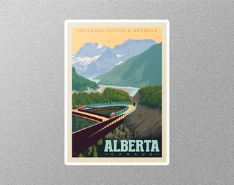 Vintage Alberta Travel Sticker