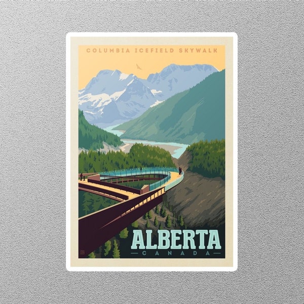 Vintage Alberta Travel Sticker