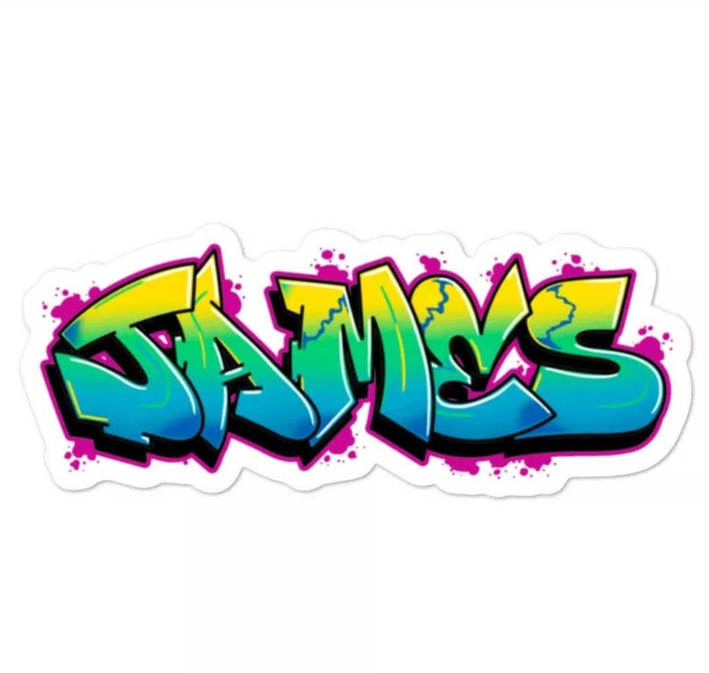 Your Name Graffiti PERSONALIZED CUSTOM STICKERS 