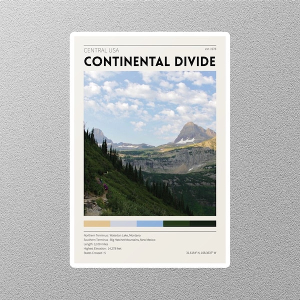 Continental Divide Travel Sticker