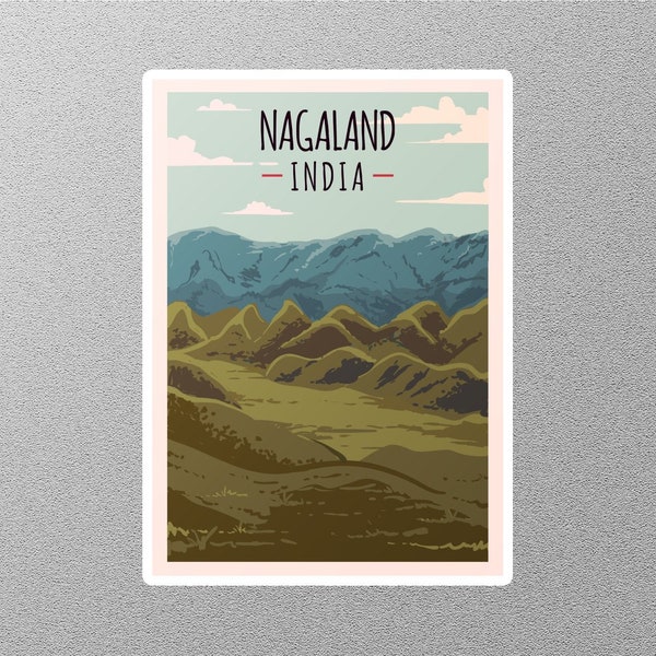 Vintage Nagaland India Travel Stickers