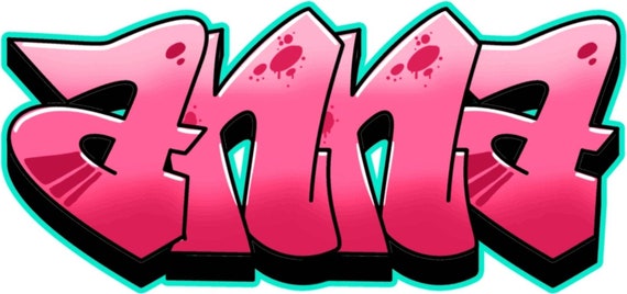 pink monogram graffiti