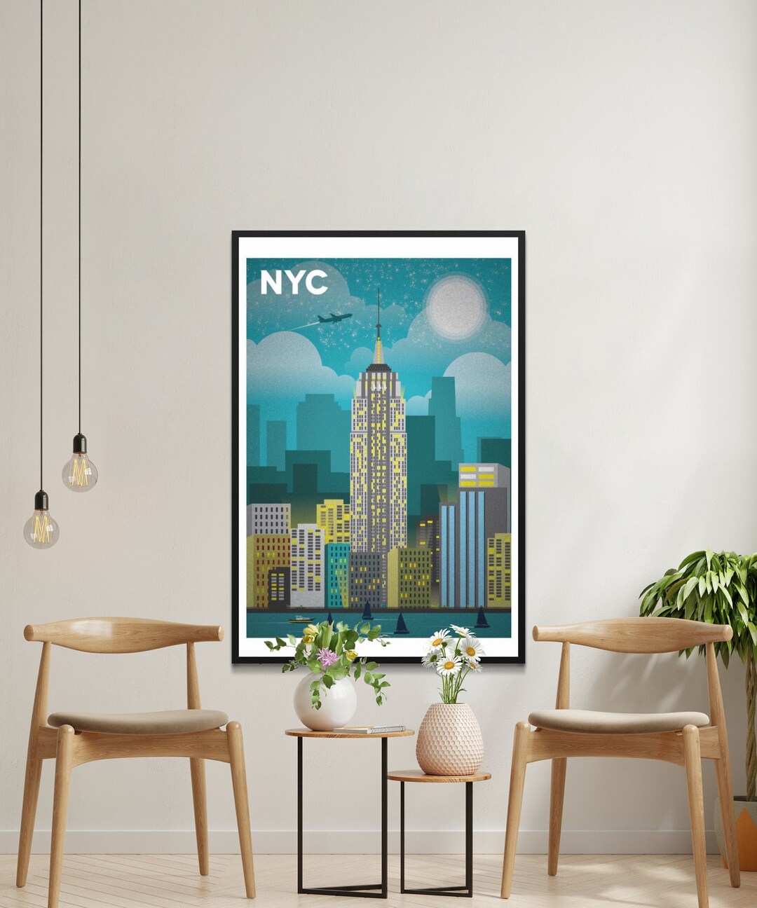 Vintage Nyc Travel Poster Matte Paper - Etsy