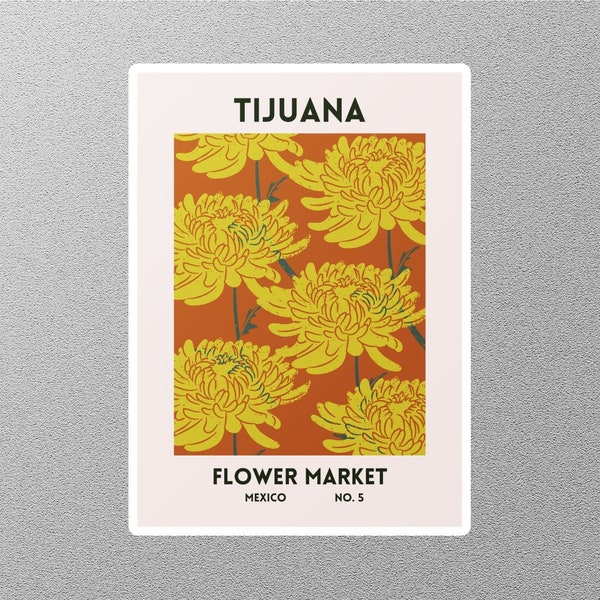 Vintage Tijuana Flower Market Stickers