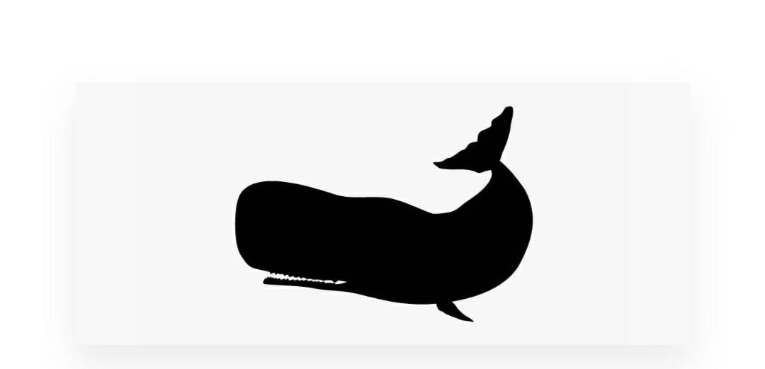 Whale Vinyl Decal Sticker Black Etsy