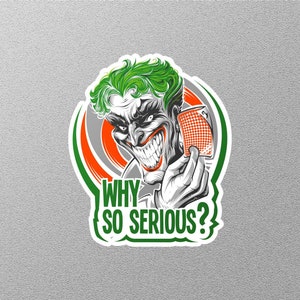 Lettering Why So Serious? Sticker black gloss film sticker accessories K061