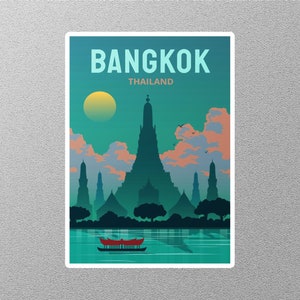 Vintage Bangkok Thailand Travel Sticker