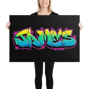 Custom Graffiti Name Poster - Matte Paper