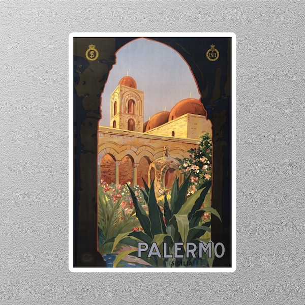 Palermo Sicily Italy Vintage Travel Sticker