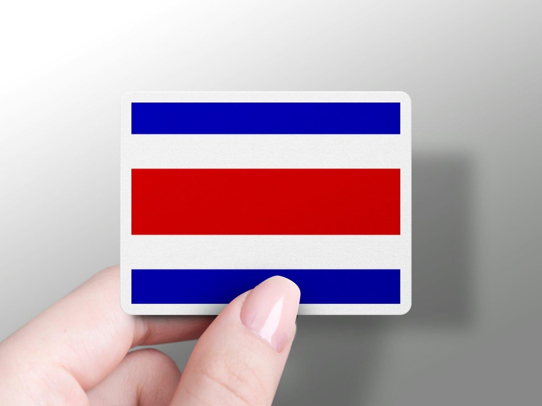 Costa Rica Flag Sticker Etsy