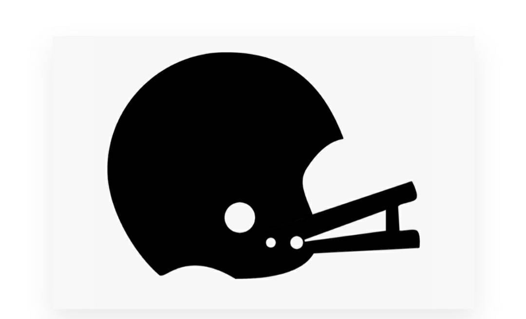 Vintage Football Helmet Vinyl Decal Sticker Black Etsy