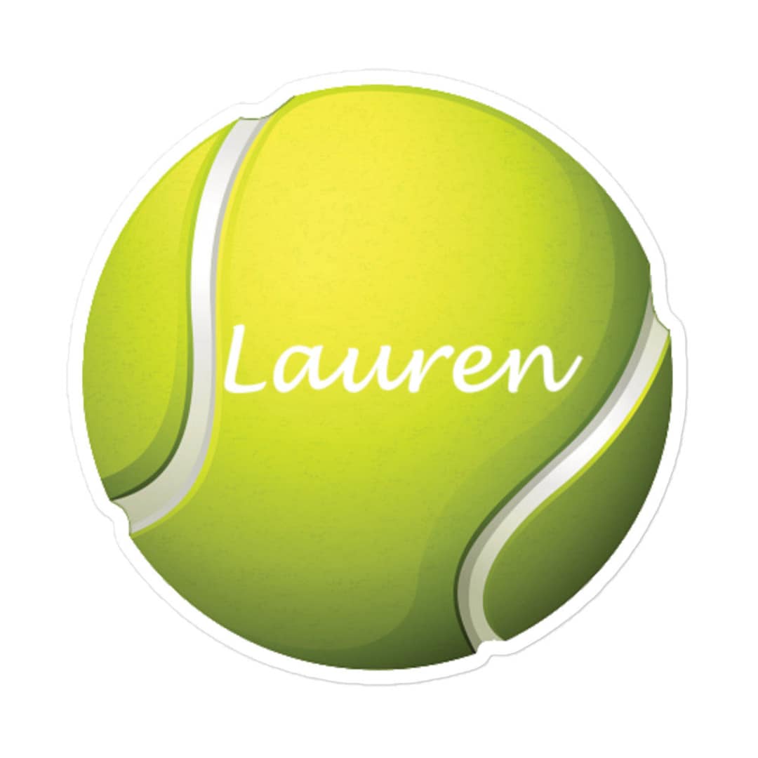 Personalized Tennis Ball STICKERS , Custom Name Tennis Stickers - Etsy