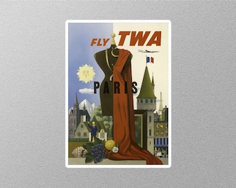 Paris Luggage Sticker, Travel Sticker, Vinyl Sticker - Etsy