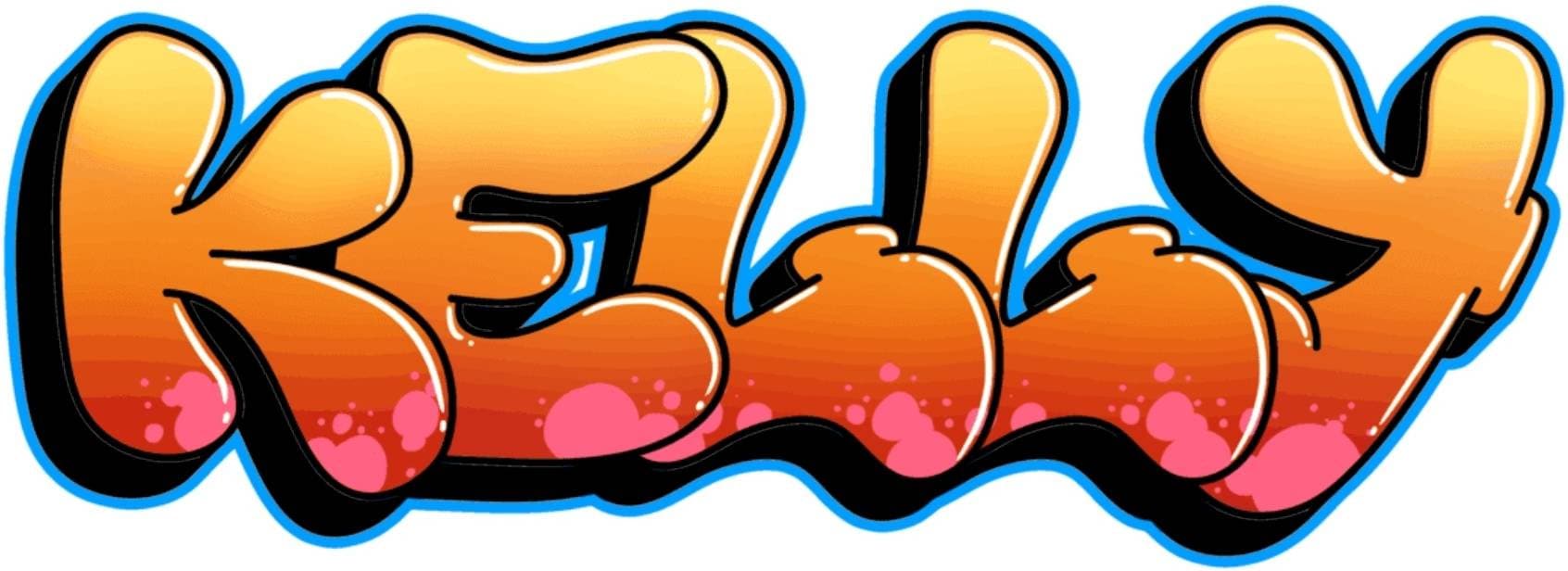 kelly-name-in-graffiti