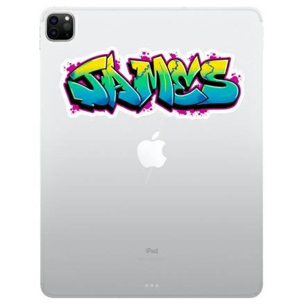 Pegatinas personalizadas de graffiti para iPad, calcomanía personalizada de graffiti para iPad de Apple