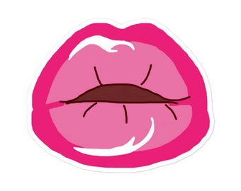 Pink Lips Sticker