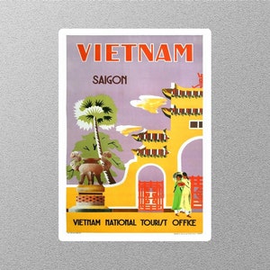 Vintage Vietnam Travel Sticker